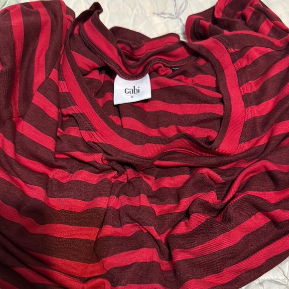 CAbi Burgundy and Red Striped Shirt - Picture 5 of 5